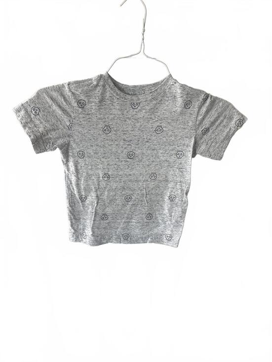 Basic Editions Other - Vintage Basic Editions Gray Skull Print Short Sleeve Shirt XS Size 4 5 Boys Kids